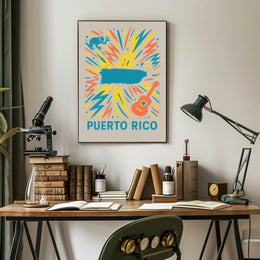 Vibrant Puerto Rico Poster For Home Decor Lovers Travel Art