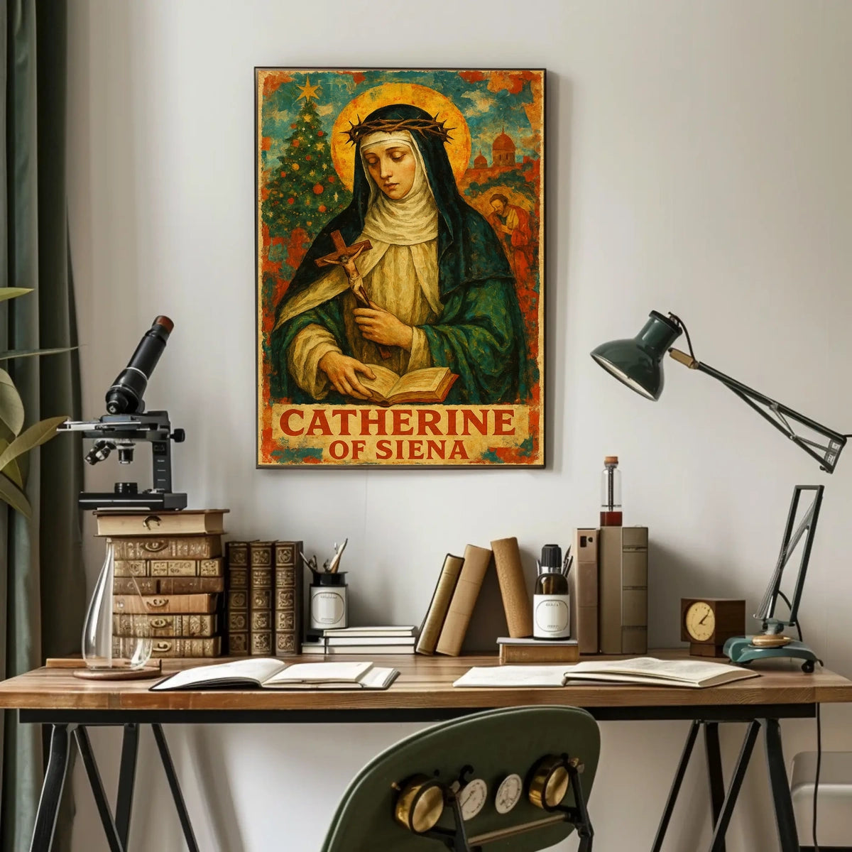 Saint Catherine of Siena Catholic Art Heritage Poster