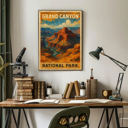 Grand Canyon National Park Explorer Vintage Decor Poster