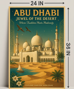 Abu Dhabi Jewel of the Desert Cultural or Heritage Poster