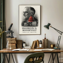 Franklin D. Roosevelt 32nd President of the United States Reflections Poster