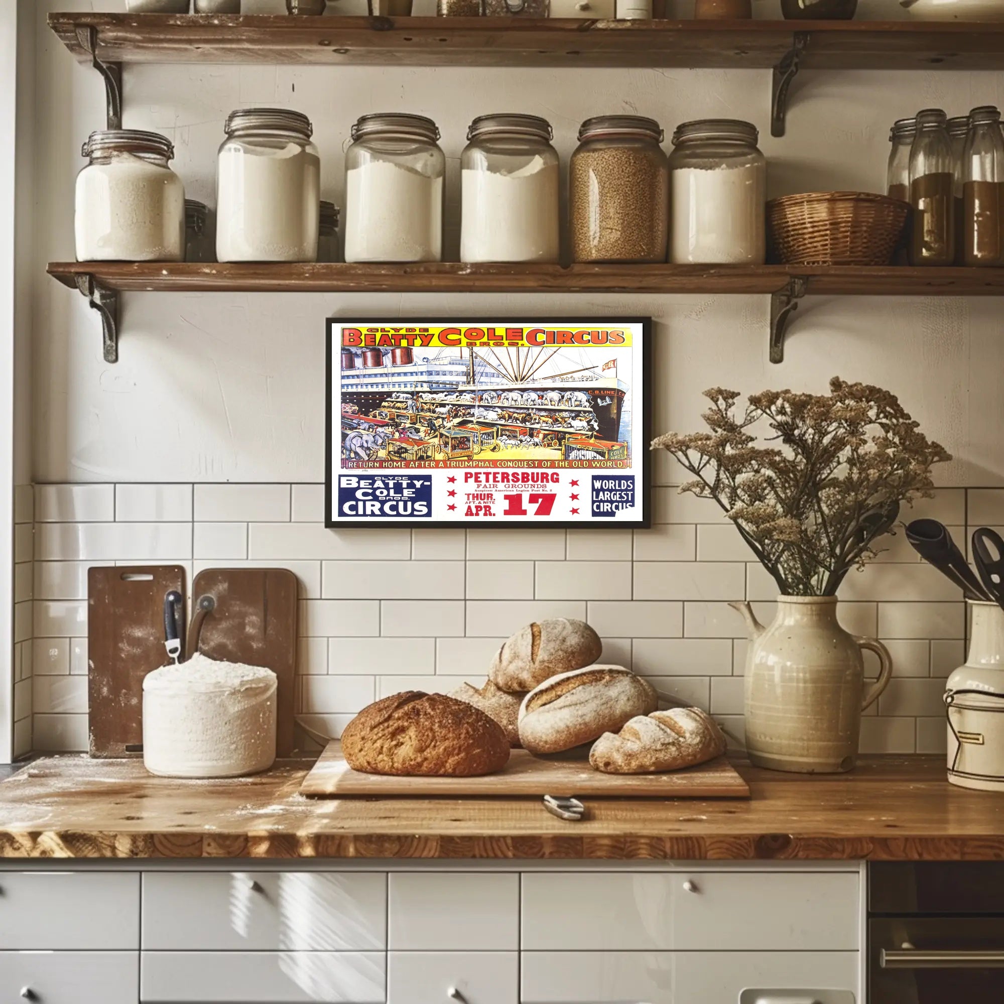 Clyde Beatty-Cole Bros. Circus Poster