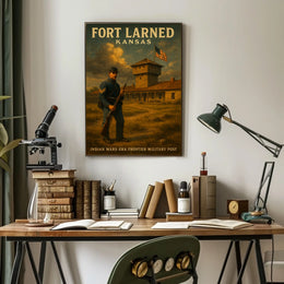 Fort Larned Kansas Frontier Poster
