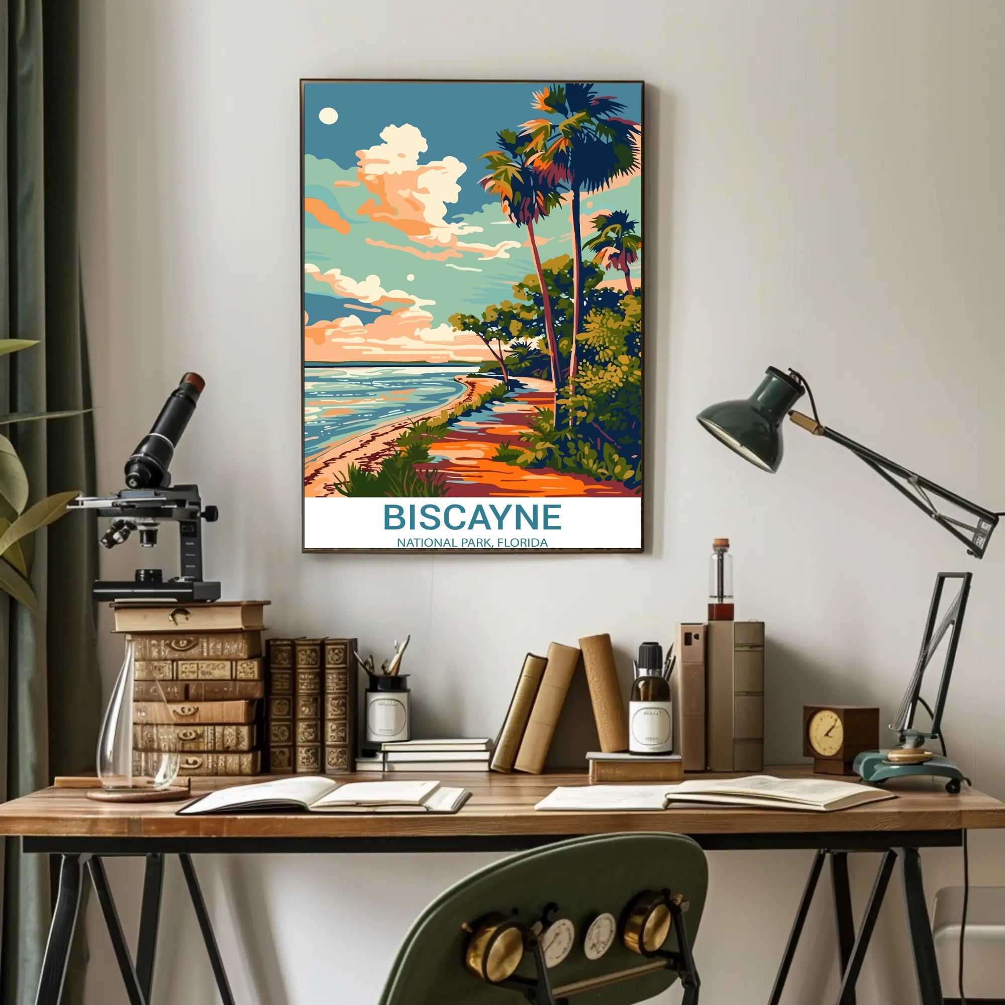 Biscayne National Park Vibrant Tropical Travel Poster