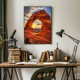 Arches National Park Sunset Poster Travel Wall Art