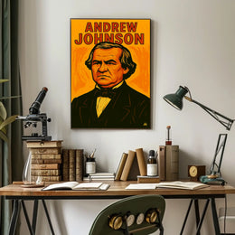 Andrew Johnson Historic Portrait Vintage Decor Poster