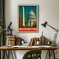Washington Landmarks Poster