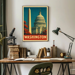 Washington Landmarks Poster