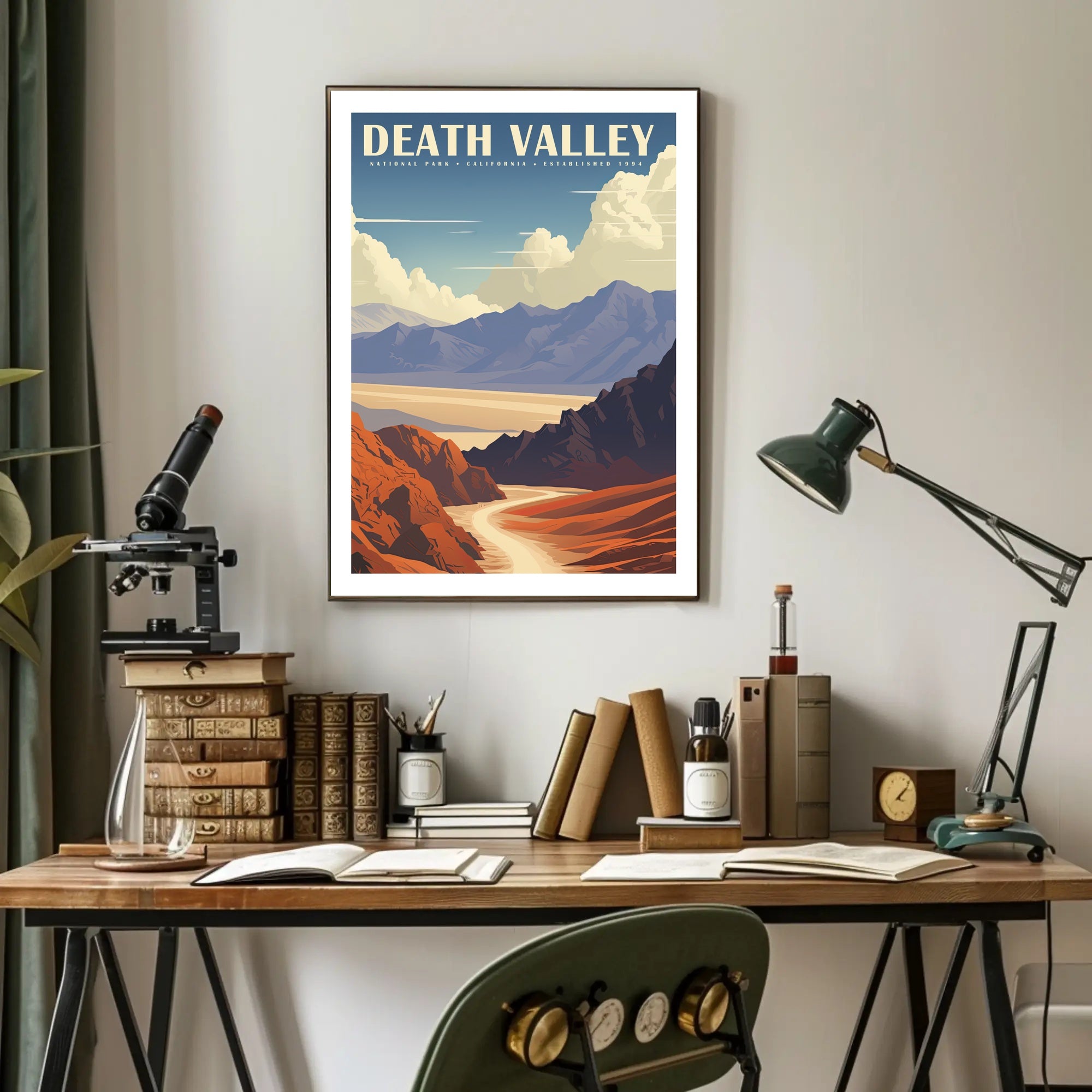 Death Valley Travel Poster Vintage National Park Print