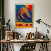 Vibrant Pangolin Poster