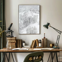 Serene Winter Wonderland Photorealistic National Park Poster