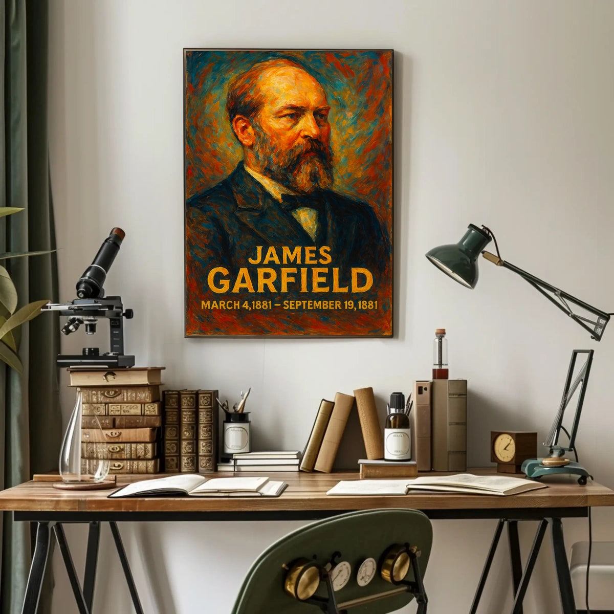 James Garfield Presidential Portrait Poster