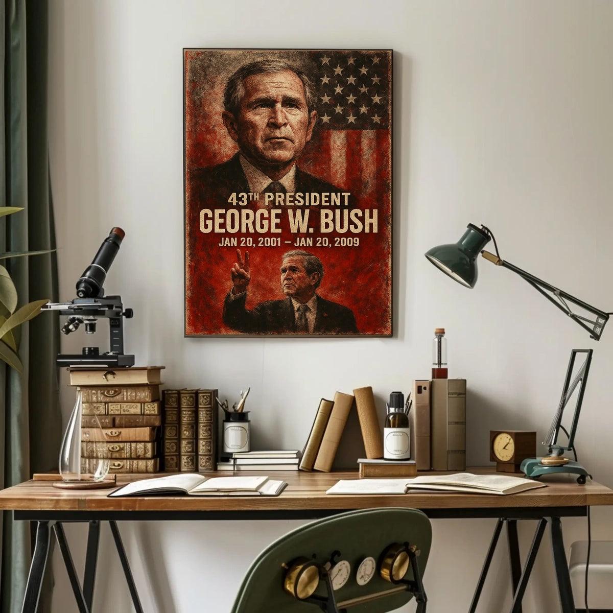 George W Bush 43Rd President Patriotic Realism Poster