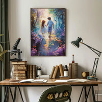 Vibrant Abstract Cityscape Art Deco Poster