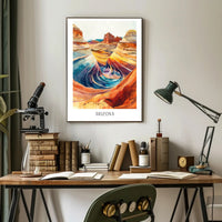 Arizona Desert Art: Vibrant National Park Poster PosterGoat