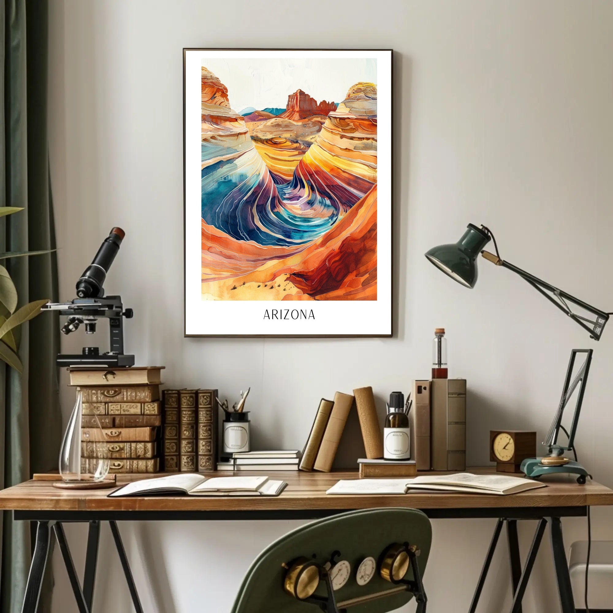 Arizona Desert Art: Vibrant National Park Poster PosterGoat