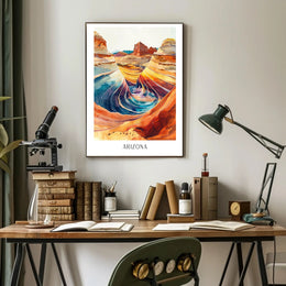 Arizona Desert Art: Vibrant National Park Poster PosterGoat