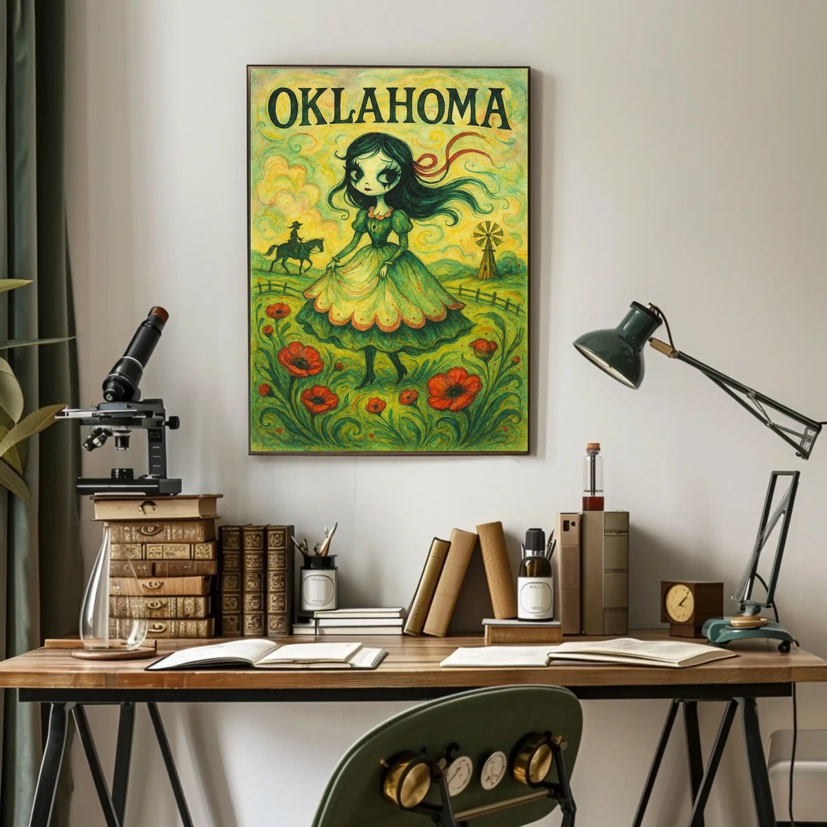Oklahoma Enchantment Vintage Collectors Poster