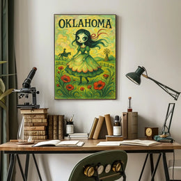 Oklahoma Enchantment Vintage Collectors Poster