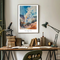 Yellowstone Watercolor Poster Wall Art Print