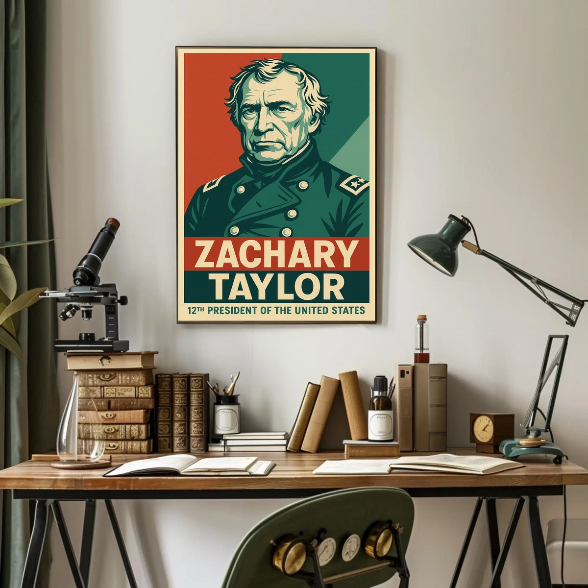 Zachary Taylor Twelfth President Vintage Heritage Portrait Wall Art Decor Museum Quality Poster