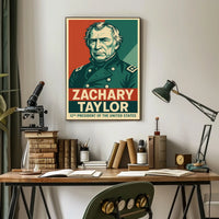 Zachary Taylor Twelfth President Vintage Heritage Portrait Wall Art Decor Museum Quality Poster