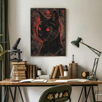 Mystical Feline Art Print Poster for Home Decor and Wall Art PosterGoat