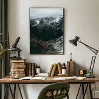 Majestic Alpine Landscape Photorealistic Adventure Poster