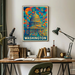 Washington Capitol Art Poster