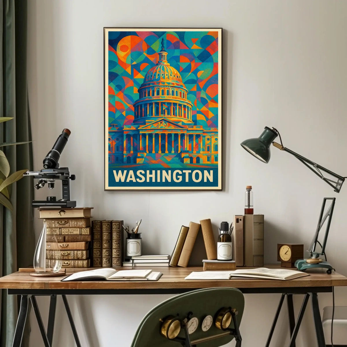 Washington Capitol Art Poster