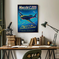 Macchi C.205 WWII Italian Masterpiece Poster