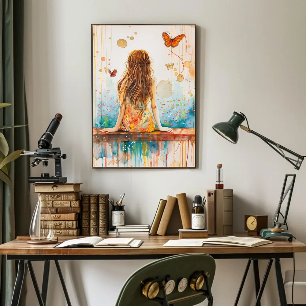 Vintage Parisian Café Scene Poster