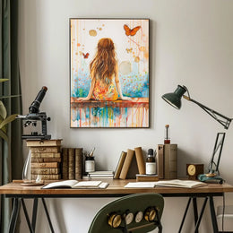 Vintage Parisian Café Scene Poster