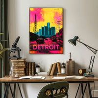 Vibrant Detroit Poster PosterGoat