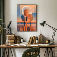 Abstract Sunset Reflections Poster