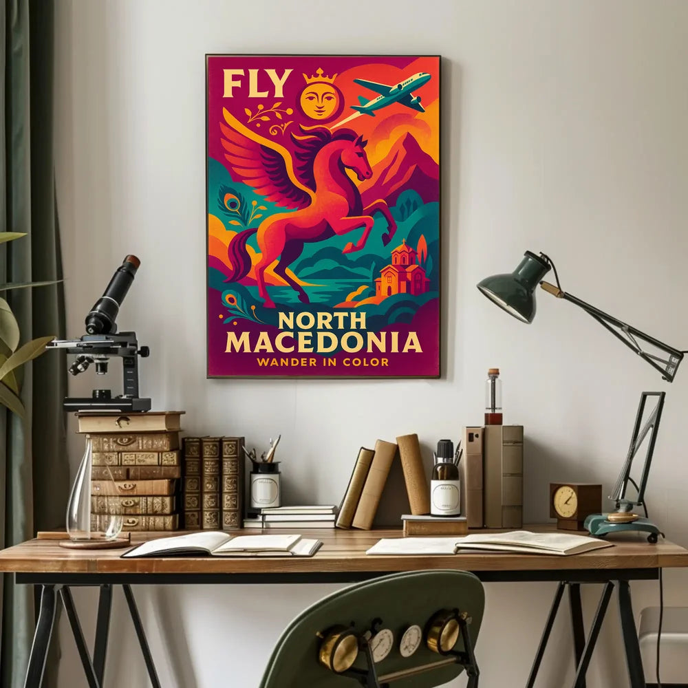 North Macedonia Travel Adventure Poster PosterGoat