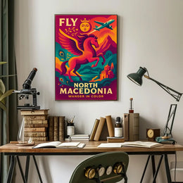 North Macedonia Travel Adventure Poster PosterGoat