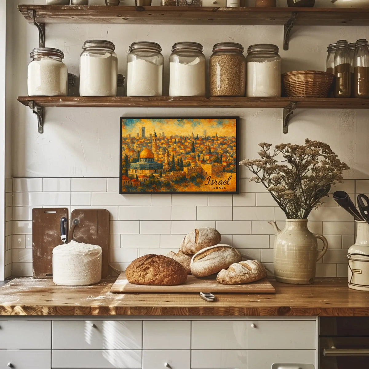 Jerusalem Skyline Artistic Impression Poster