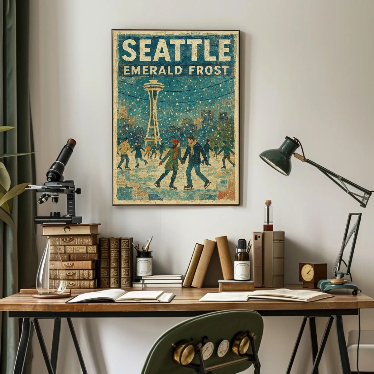 Seattle Emerald Frost Poster