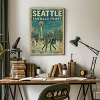 Seattle Emerald Frost Poster