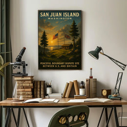 San Juan Island Peaceful Boundary Poster