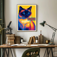 Vibrant Birman Cat Poster