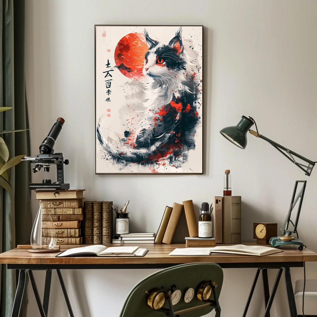 Majestic Feline In Abstract Art Abstract Poster