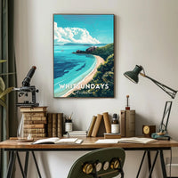 Whitsundays Scenic Illustration Travel Poster