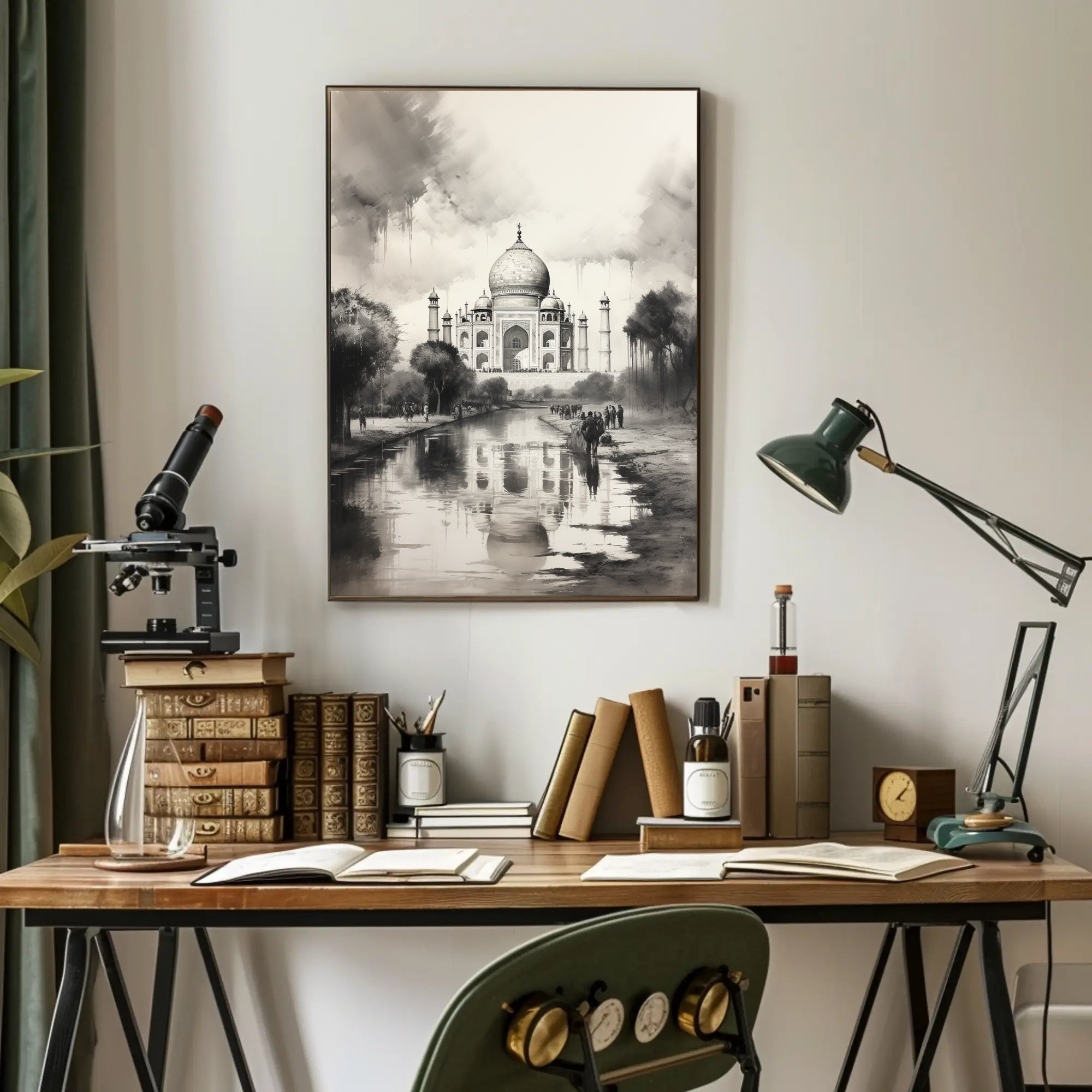 Majestic Reflections Of The Taj Mahal Poster