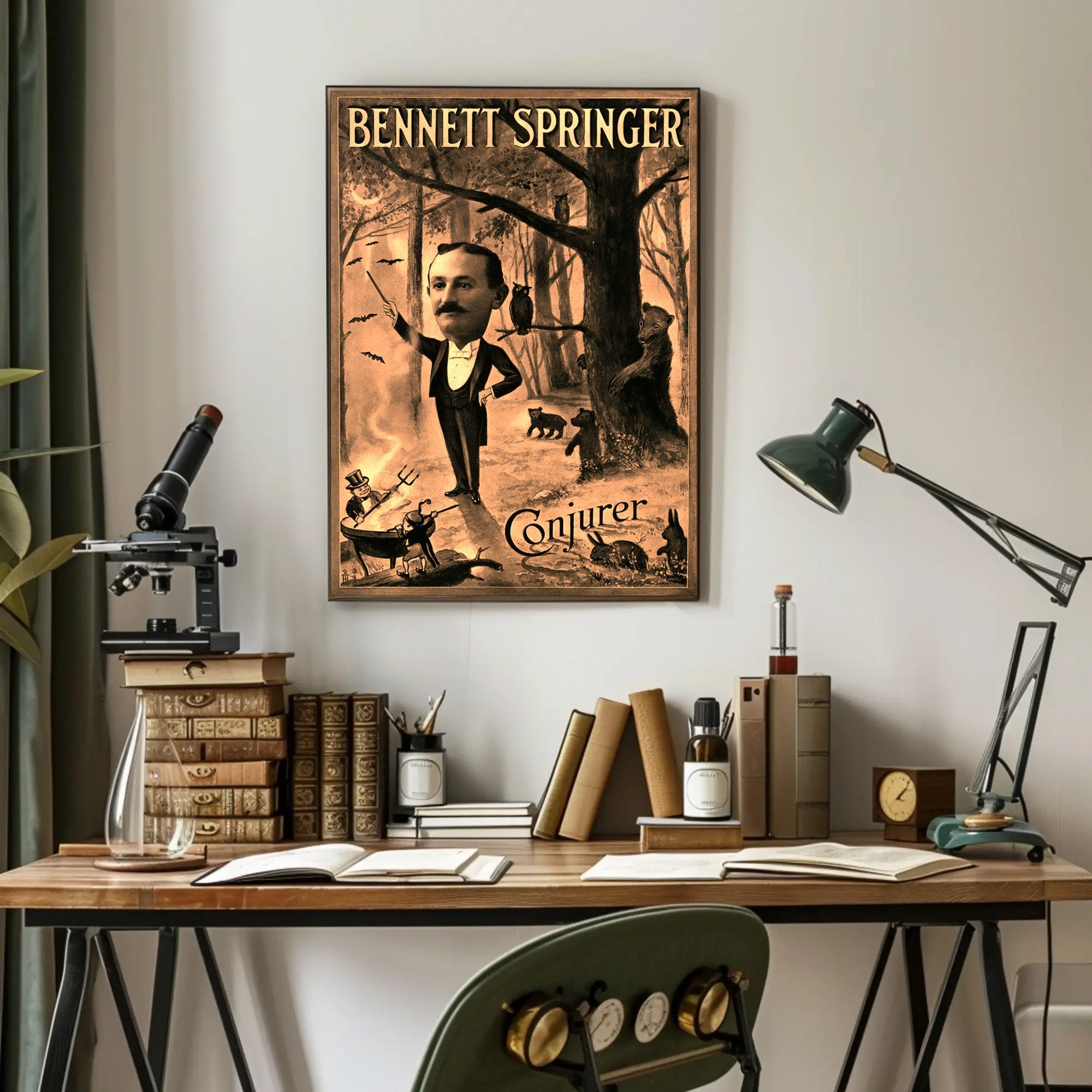 Magical Performance in Enchanted Forest Artistic Poster