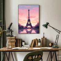Eiffel Tower Sunset Dreamscape Urban or Cityscape Poster