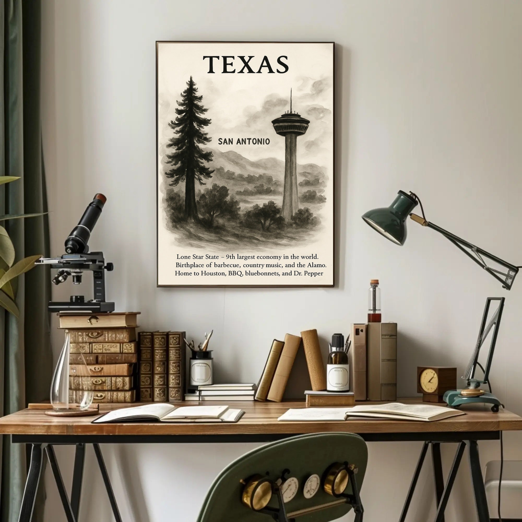 Texas The Lone Star State Poster PosterGoat