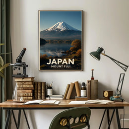 Mount Fuji Photorealism Scenic Traveler Poster