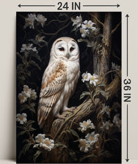 Owl Among Blossoms Poster PosterGoat